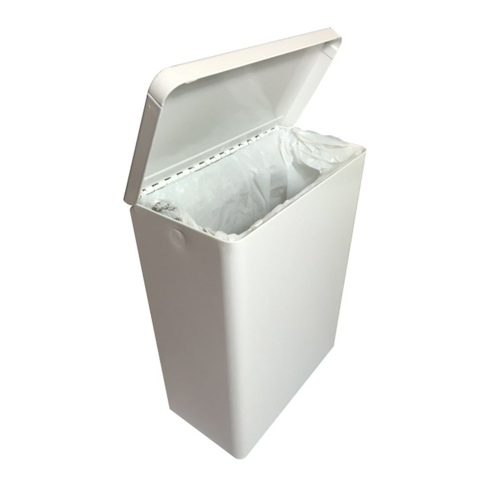 S.A.C. Sanitary Napkin Receptacle, White Steel
