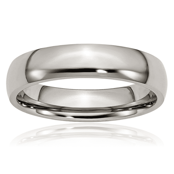 Titanium 5mm Half Round Wedding Ring Band Size 12.50 Man Classic Domed Fashion Jewelry For Dad Mens Gifts For Him