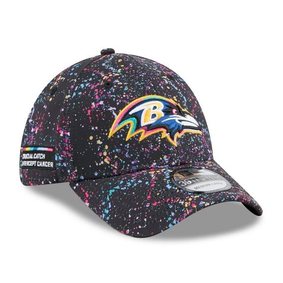 Men's New Era Black Baltimore Ravens 2025 NFL Crucial Catch 39THIRTY Flex Hat