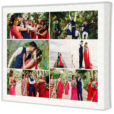 Walmart Custom Gallery-Wrapped 11” x 14” Framed Photo Collage Canvas Art Print
