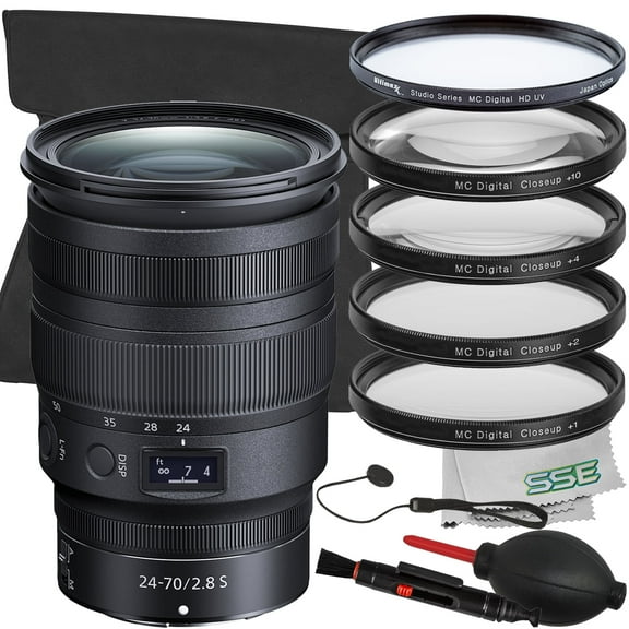 Ultimaxx Essential Nikon NIKKOR Z 24-70mm F/2.8 S Lens with Bundle Includes: UV Filter, Lens Case, Cleaning Kit & More (14pc Bundle)