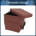 thumbnail image 4 of Unique Bargains car trash can 1 Pc Garbage Bag Middle Seat Faux Leather trash bin Red 1 Pcs (S), 4 of 6