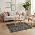 thumbnail image 3 of ODIKA 4'x6' Washable Area Rug Boho Checkered Maze Emblems Classroom Dining Large Geometric Flowing Dynamic for Home Office, Under Desk, Non-Slip Chair-Friendly, Flatwoven, 3 of 7