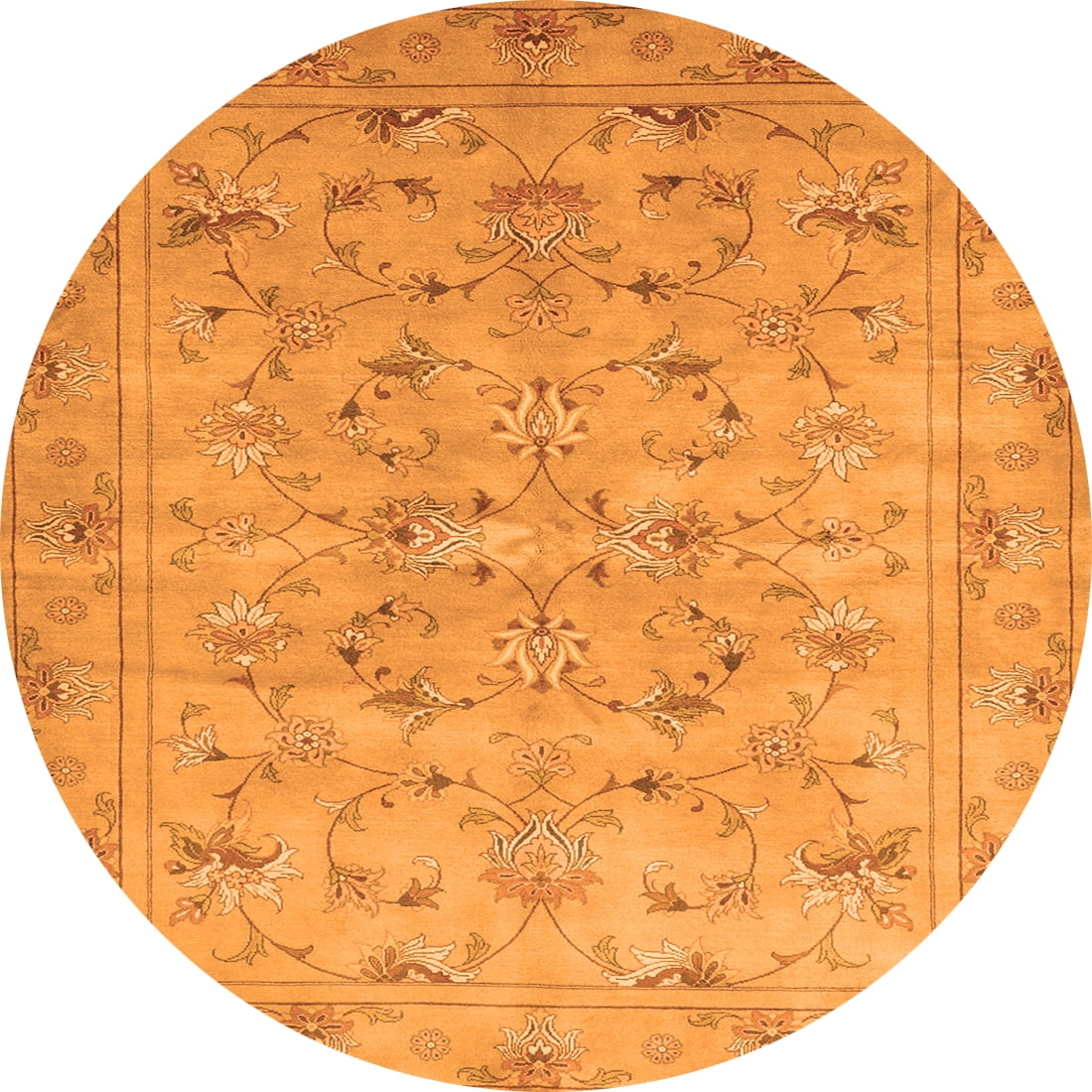 Round Orange Rug Ahgly Company Indoor Round Persian Orange Traditional Area Rugs, 6 ...