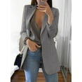 thumbnail image 6 of Suit Jacket Women Blazer Clothing Cardigan Autumn Winter Overcoat Solid Large Topcoat Lapel Jacket Grace Fashion Outer Wear, 6 of 7
