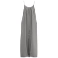 thumbnail image 6 of Inverlee Women's Cotton Linen Backless Spaghetti Strap Jumpsuits Loose Fit Sleeveless Stretchy Long Romper Pants Fashion Solid Color Breathable Comfy Jumpsuits, 6 of 6