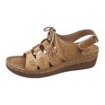 thumbnail image 2 of Willtoo Wedge Sandals for Women Dressy Comfortable Walking Summer Low Platform Ankle Strap Open Toe Casual Dressy Women Flat Sandal, 2 of 8