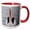 Red/White, variant on 3drose, Australian Pelican with Mouth Open., 11oz Two-tone Yellow Mug