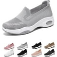 thumbnail image 6 of Women's slip-on orthopedic sports shoes with arch support low-top shoes wedge heel walking shoes, 6 of 9