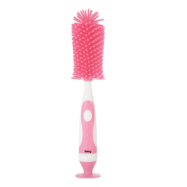 "2 En 1 Cepillo Para Biberones Gel De Sílice Kit De Limpieza Belug, Rosa "