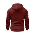 thumbnail image 3 of AUNVITO Women's Solid Color Hooded Sweatshirt Casual Pullover with Drawstring Long Sleeve Comfortable and Trendy, 3 of 4