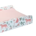 thumbnail image 2 of Lambs & Ivy Enchanted Safari Animals Pink/White Jungle Changing Pad Cover, 2 of 5