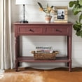 thumbnail image 3 of SAFAVIEH Samantha Contemporary 2 Drawer Console, Red, 3 of 6