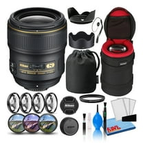 Nikon AF-S NIKKOR 35mm F/1.4G Wide-Angle Prime Lens (2198) Intl with Padded Lens Case   Macro Filter Kit   UV, CPL, FL Lens Filters   Tulip Hood   Lens Cap Keeper   Cleaning Kit