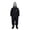 Black, variant on Olive Green Full Body Jumpsuit with Spooky Hockey Mask & Tassels, Classic Horror Style Full Body Onesie with Zipper & Pockets for Halloween Sleepwear Cosplay(Green,L)