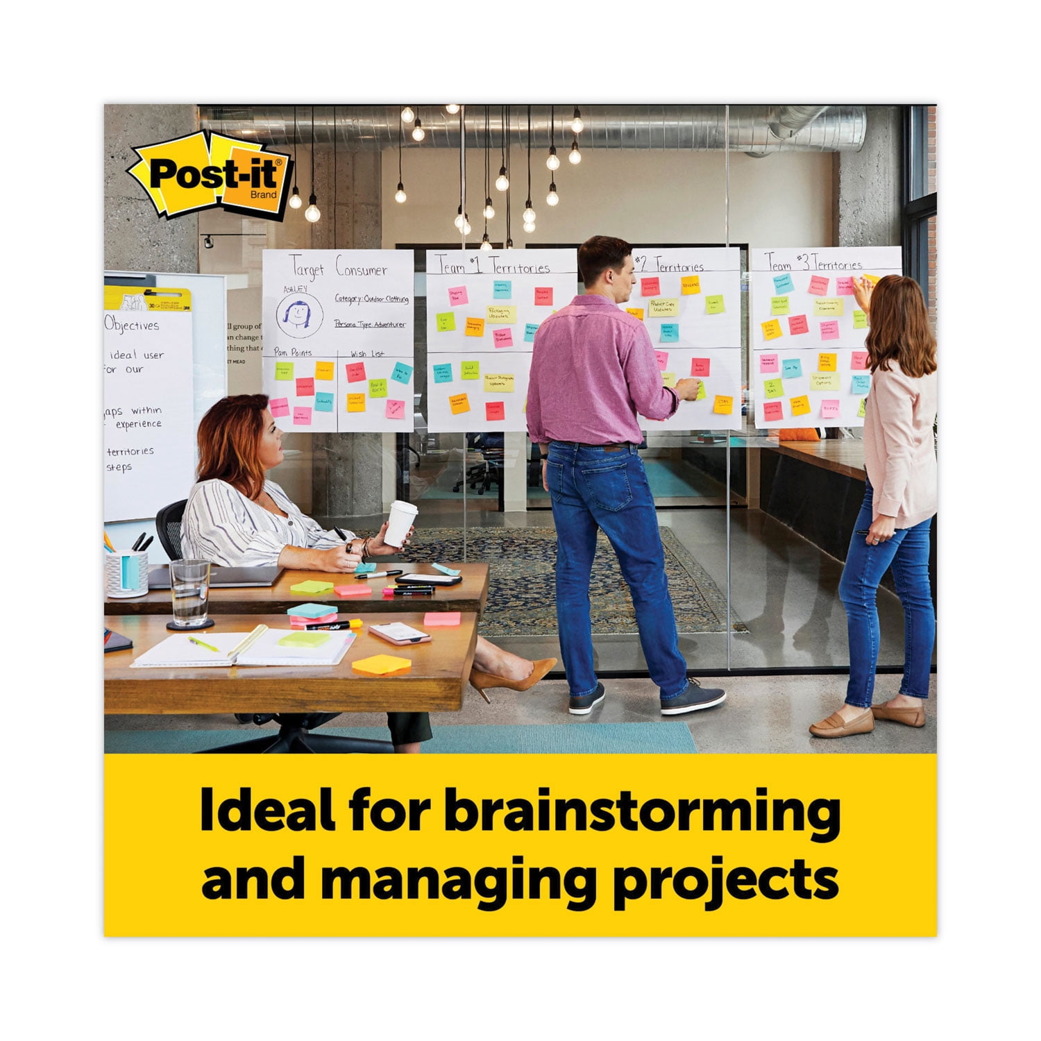 Post-it Easel Pads Super Sticky Self-stick Easel Pads, 25 X 30, White, 30 Sheets, 2/carton