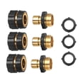 thumbnail image 2 of Garden Hose Connector Fitting Aluminum Male And Female Value Pack Heavy Duty Rust Resistant Leak Proof Quick Connect For Easy Watering Outdoor Gardening And Lawn Care Use, 2 of 8