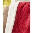 thumbnail image 5 of Faith, Hope, Love Home Décor Home Essentials Ultra Lush Heavy Sherpa Throw Blanket (50" X 60") - Burgundy, 5 of 5