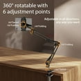 thumbnail image 4 of EIMELI Adjustable Iron Tablet Stand Long Arm Desk & Bed Mount for 4-13” Devices 6-Axis Flexible Holder with 360° Swivel for iPad & Smartphones Sturdy Mechanical Arm Bracket with Clamp, 4 of 6