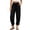 *Black, variant on VBVC Women's Drawstring Harem Pants,Adjustable Hem Jogger Trousers For Women,Ladies Cotton-Linen Loungewear Pants with Pockets,Black,S-2XL