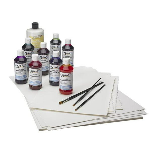 SAX 1567858 8 oz Washable Liquid Watercolor Paint, Assorted Colors