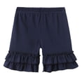 thumbnail image 2 of Ruyang Girls Slim Fit Cotton Shorts Ruffle Soft Elastic Waist Casual Shorts Lightweight Outdoor Athletic Jogger Shorts 3-8 Years, 2 of 8