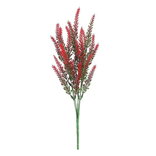 HHei_K Outdoor Artificial Lavender Flowers UV Resistant Fake Plants, Faux Plastic Flower For