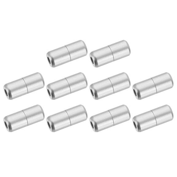 10Pack Shoe Laces Buckle Lock Aluminum No Tie Shoelace Turnbuckle, Silver