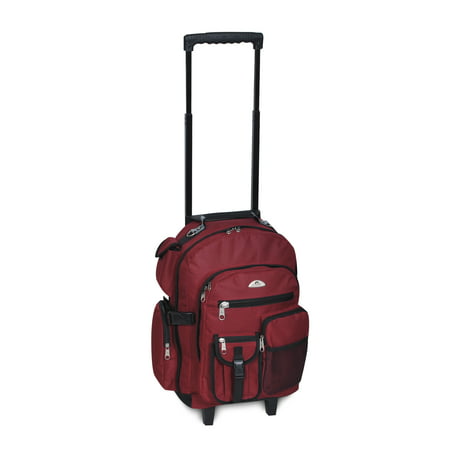 Everest Deluxe Backpack On Wheels 5045WH Burgundy