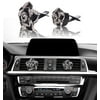 MINI-FACTORY Bling Car Accessories Interior Air Vent Crystal Rhinestone Diamond Flowers Decoration (1 Pair) - Black