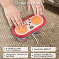 thumbnail image 2 of Colorful Ocean Projector Hand Drum with Lights and Sounds - Dual Beat Musical Instrument, Perfect Birthday Gift, Requires 3 AAA Batteries (Not Included) - Model 855-161C in Green, 2 of 6