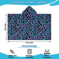 thumbnail image 2 of Dog Bones Hooded Bath Towel，50"x30" for Ages 3 To 12 Kids, Quick Dry Lightweight Soft Microfiber Hood Beach Towel Cover Up for Kids, 2 of 7