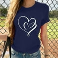 thumbnail image 2 of JIUKE Valentines Day Shirts for Women Casual Long Sleeve Graphic T-Shirts Crew Neck Summer Plain Tops, 2 of 7