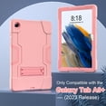 thumbnail image 2 of SaniMore Hybird Case for Samsung Galaxy Tab A9 Plus Case 12.4" 2023 SM-X810/X816/X818, Rugged Heavy Duty Protective Cover Hidden Kickstand Dual Angle Stand Shockproof Anti-drop Shell, Rosegold, 2 of 6
