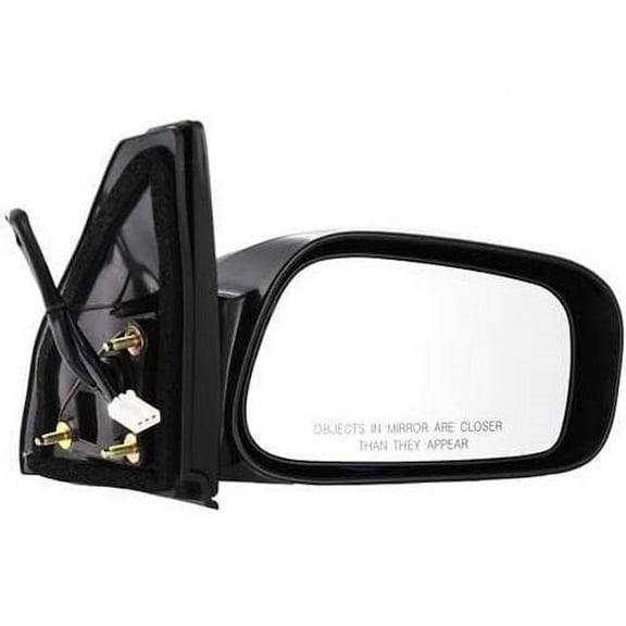 Right Passenger Side Power Mirror - Gloss Black - Non-Foldaway - Compatible with 2003 - 2008 Pontiac Vibe 2004 2005 2006 2007