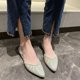 thumbnail image 2 of Zapatos planos de verano con diamantes de imitación para mujer, edición coreana, moda, hermosa punta de boca poco profunda, zapato individual para mujer, talla 39 Gao Jinjia LED, 2 of 2