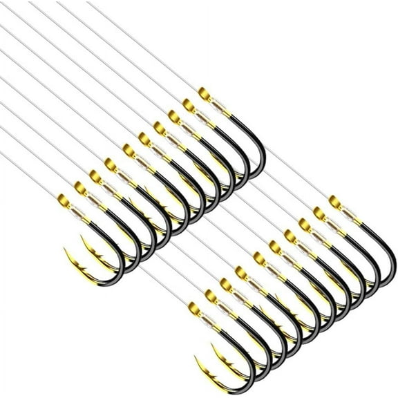 Small Fishing Hooks with Line, Pre Tied Tiny Fishing Hook on Nylon Line