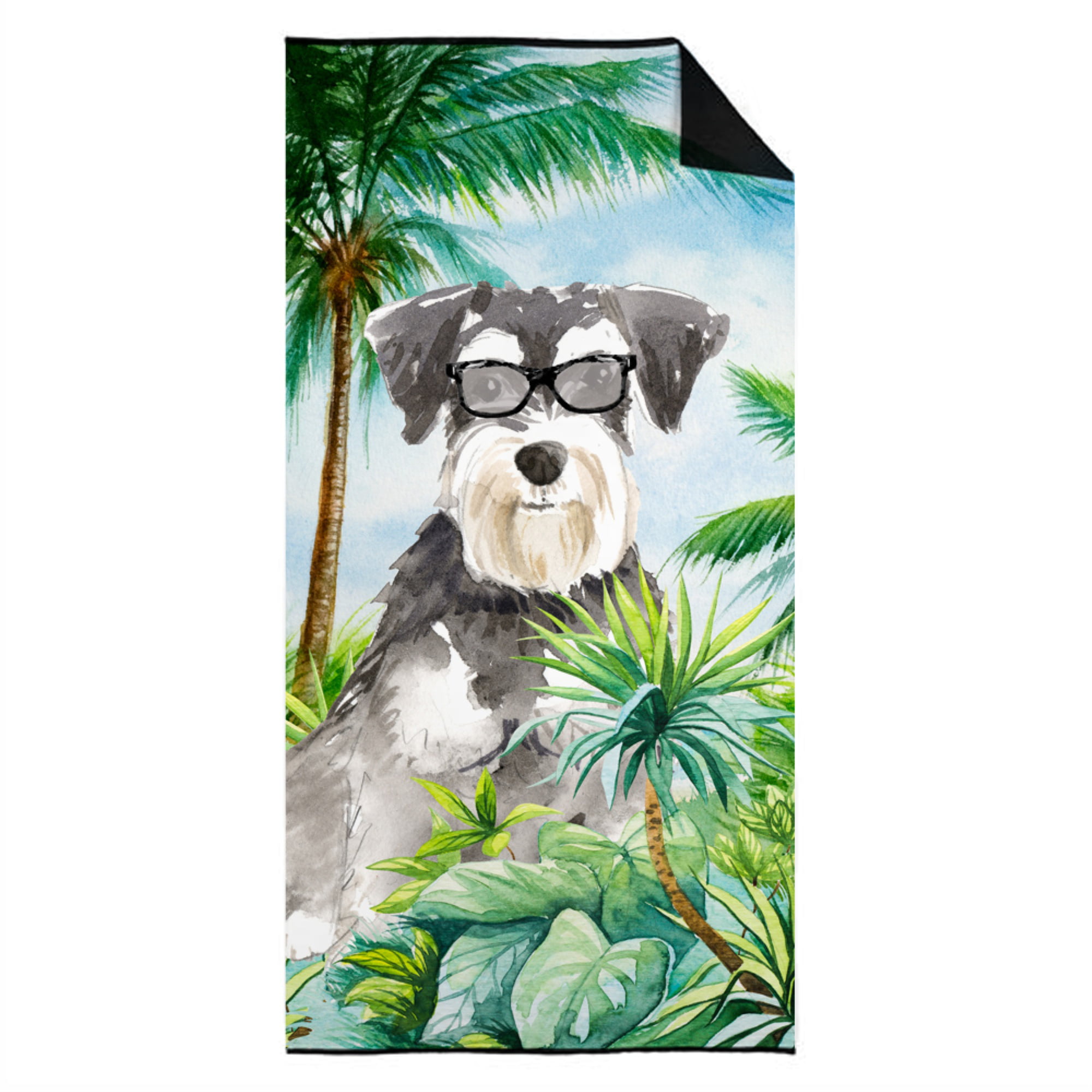 Dog Portrait Schnauzer Fridge Magnet Reproduction Oil Painting 
