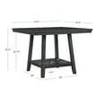 thumbnail image 5 of Powell Thewlis 47.5" Square Farmhouse Dining Table with Lazy Suzan, Gray, 5 of 14