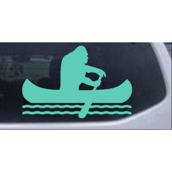 Bigfoot Sasquatch Canoe Car or Truck Window Decal Sticker