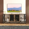 thumbnail image 2 of TV Stands for Living Room, Industrial TV Stand for Bedroom Furniture, Farmhouse TV Stand 80 Inch Television Stand , Modern Horizontal Wood and Metal Open Bookshelf, 2 of 13