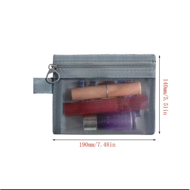 PRETXORVE Versatile Transparent Mesh Fabric Storage Pouches