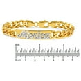 thumbnail image 2 of Personalized Script Bracelet with Beading with Curb Chain, 2 of 2