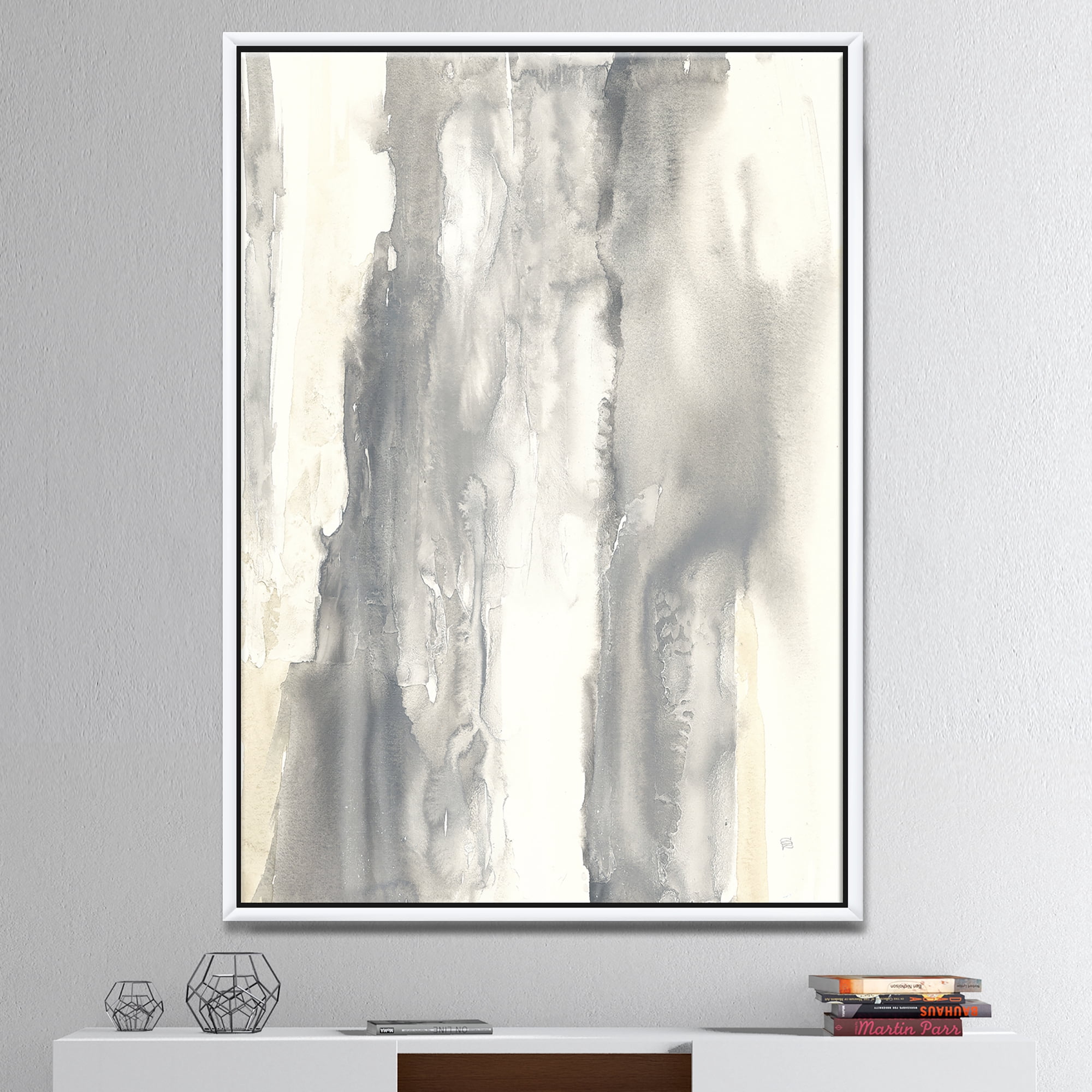 Designart ' Gold Glamour Direction I ' Modern & Contemporary Framed Canvas