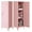 Pink, variant on Metal Locker Storage Cabinet with 3 Shelves Industrial Lockable 1 Door File Cabinet for School, Home, Office, Garages