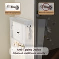 thumbnail image 5 of Aiho 66" H Over the Toilet Storage Cabinet with 2 Doors & Adjustable Shlef, Bathroom Organizer Above Toilet, Space Saver for Bathroom, Laundry, White, 5 of 10