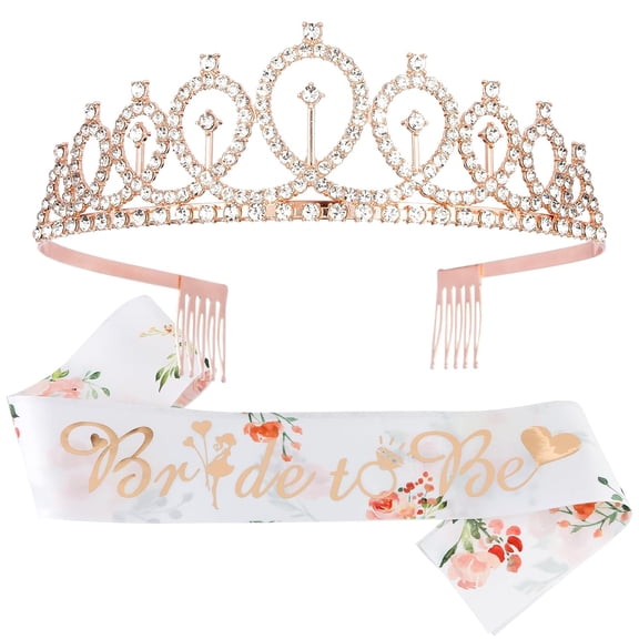 1Pcs Bride To Be Gifts: Sash, Tiara, Bachelorette & Bridal Shower Decorations