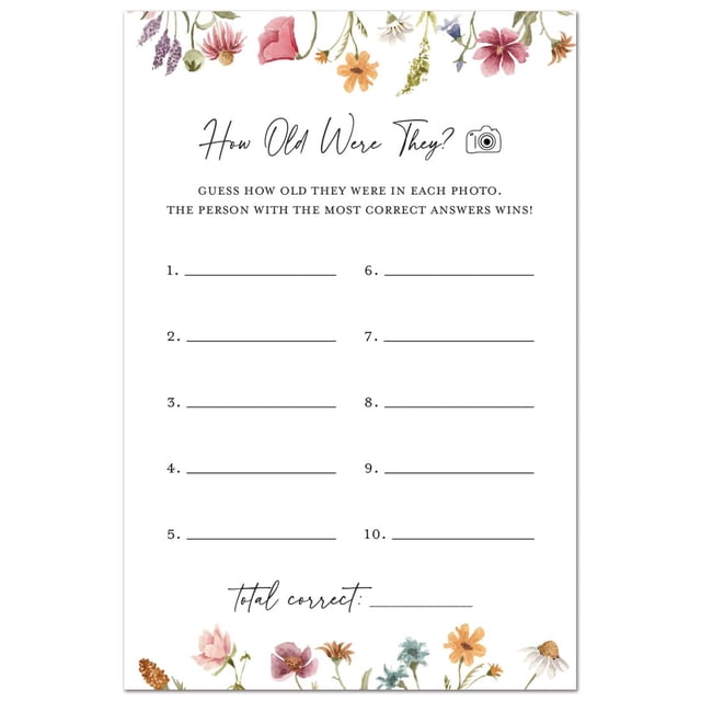 Juego de Cartas para Fiestas InvitationHouse Bright Floral 48 unidades