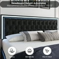 thumbnail image 5 of Homfa King LED Bed with 4 Drawers, LED Lights Platform Storage Bed Frame with Upholstered Adjustable Button Tufted Headboard, PU Black, 5 of 8