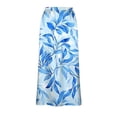 thumbnail image 5 of ZToonmas Women's Elastic Waist Satin Maxi Slip Skirt High Waist Flowy Silky Long Skirt for Casual and Loungewear, 5 of 7